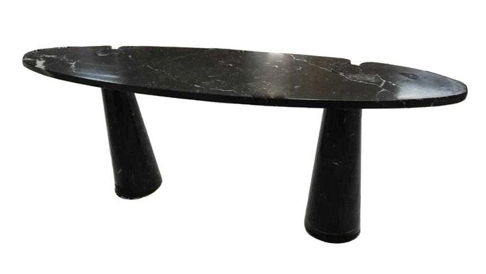 Black Marble Console by Nero Marquina, 1970s-OAQ-1169399