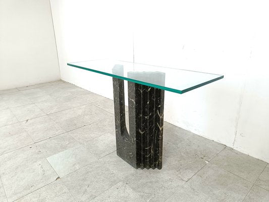 Black Marble Console from Cattelan, Italy, 1970s-IRH-1817720