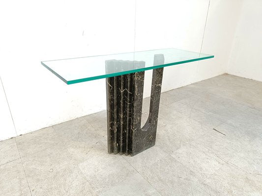 Black Marble Console from Cattelan, Italy, 1970s-IRH-1817720