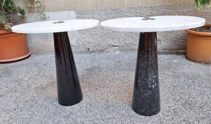 Black Marble Eros Coffee Tables by Angelo Mangiarotti for Skipper, 1980s, Set of 2-OHK-2020726