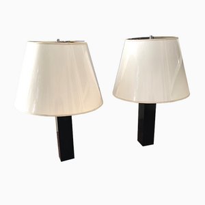 Black Marble Table Lamps Model 180 by Florence Knoll for Knoll International, Set of 2-LXP-1078677