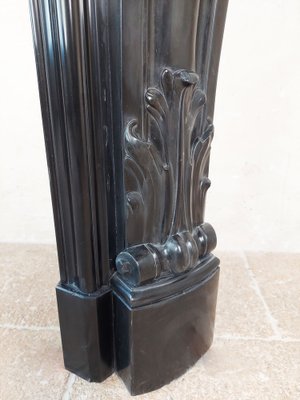 Black Marble Three Shell Mantelpiece-TDA-1785097