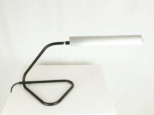 Black Metal and Aluminum Tubino Table Lamp by Achille & Pier Giacomo Castiglioni for Flos, 1970s-RD-1822996