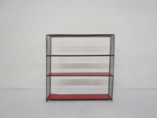 Black Metal Bookcase attributed to Tjerk Reijenga for Pilastro, the Netherlands, 1960s-ZO-1797140