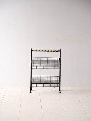 Black Metal Magazine Rack, 1960s-QWP-1782852