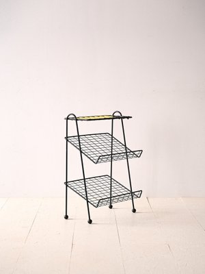 Black Metal Magazine Rack, 1960s-QWP-1782852