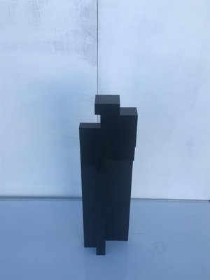 Black Metal Sculpture by Igino Legnaghi, 1971-OLY-595789