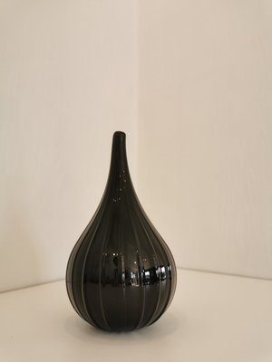 Black Murano Glass Drops Vase by Stelon Renzo for Salviati-OZE-1282709