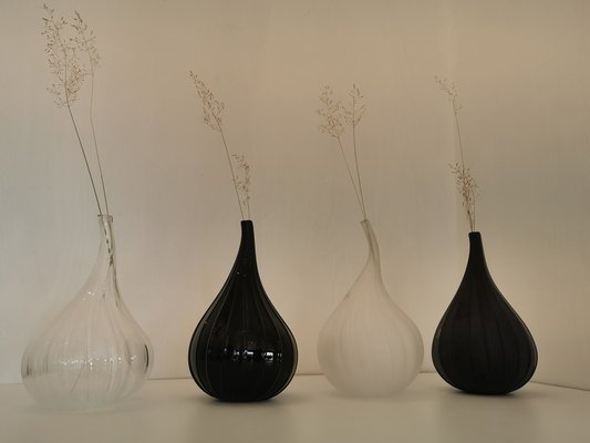 Black Murano Glass Drops Vase by Stelon Renzo for Salviati-OZE-1282709