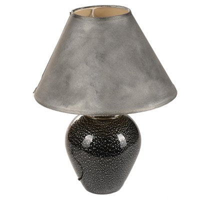 Black Murano Glass Table Lamp, Italy, 1980s-RAQ-1417004