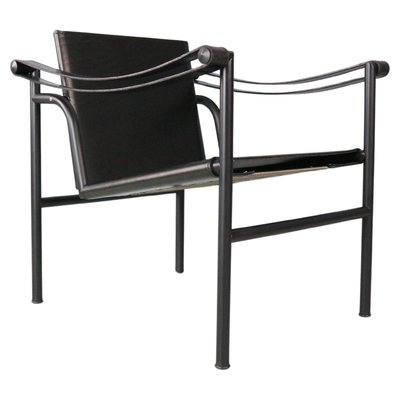 Black on Black Armchair Model-LC1 attributed to Le Corbusier for Cassina, Italy, 1970s-DT-2026314