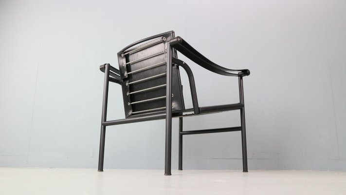 Black on Black Armchair Model-LC1 attributed to Le Corbusier for Cassina, Italy, 1970s-DT-2026314