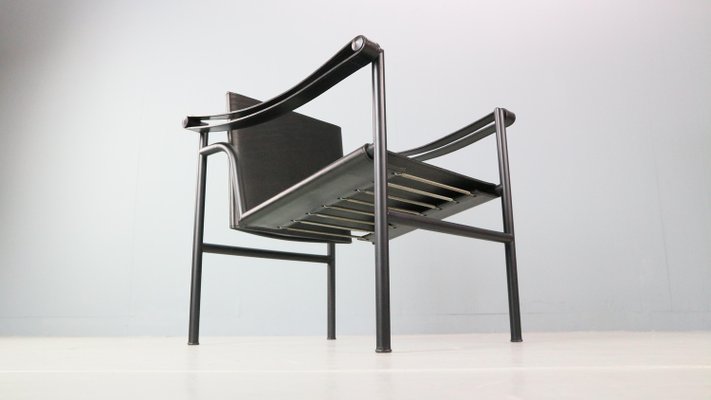 Black on Black Armchair Model-LC1 attributed to Le Corbusier for Cassina, Italy, 1970s-DT-2026314