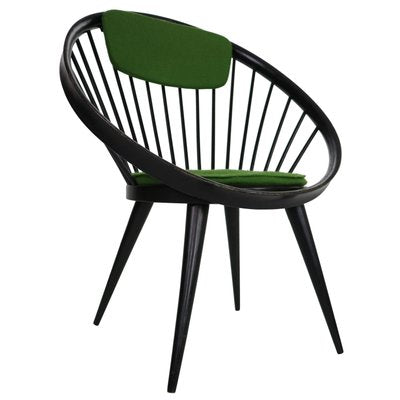 Black Original Circle Chair by Yngve Ekström for Swedese, Sweden, 1960s-DT-2026158