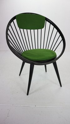 Black Original Circle Chair by Yngve Ekström for Swedese, Sweden, 1960s-DT-2026158