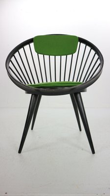 Black Original Circle Chair by Yngve Ekström for Swedese, Sweden, 1960s-DT-2026158