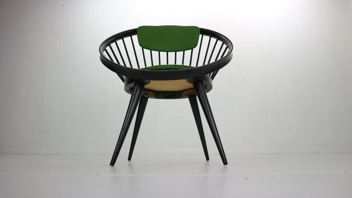 Black Original Circle Chair by Yngve Ekström for Swedese, Sweden, 1960s-DT-2026158