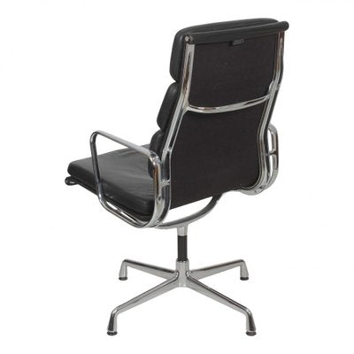 Black Patinated Leather Ea-209 Chair by Charles Eames for Vitra-MTD-1400488