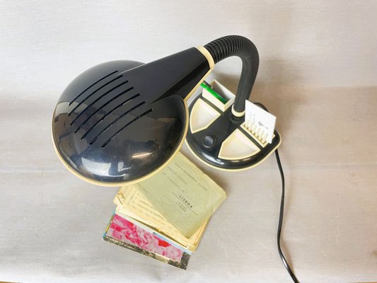 Black Plastic Organizer Desk Lamp by Kyoji Tanaka for Rabbit Tanaka, 1980s-SCS-1805177