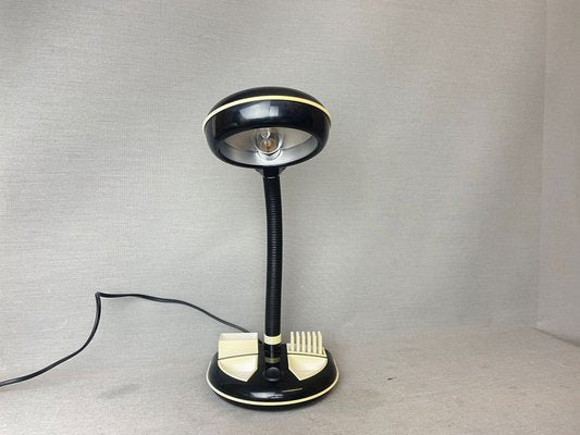 Black Plastic Organizer Desk Lamp by Kyoji Tanaka for Rabbit Tanaka, 1980s-SCS-1805177