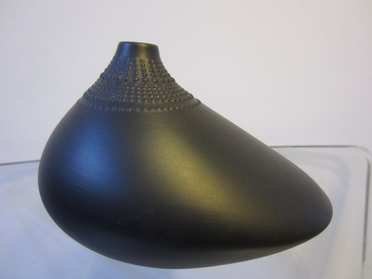 Black Pollo Vase by Tapio Wirkkala for Rosenthal, 1970s-ICI-1799400