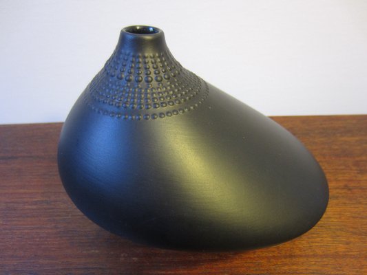 Black Pollo Vase by Tapio Wirkkala for Rosenthal, 1970s-ICI-1799400