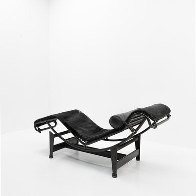 Black Ponyskin LC4 Chaise Lounge by Le Corbusier for Cassina, 1990s-TJQ-1284839