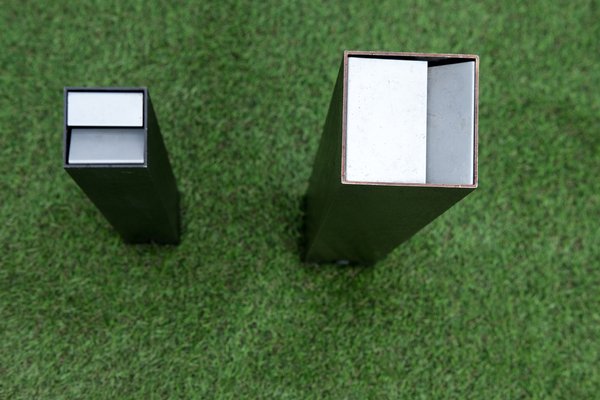 Black Ponza Ashtrays by Bruno Munari for Danese Milano, Italy, 1958, Set of 2-PYA-1790405