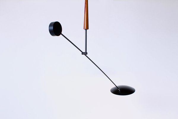 Black Postmodern Adjustable Counterbalance Ceiling Light from Herda, 1980s-XT-1413867