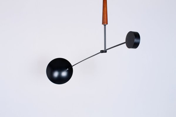 Black Postmodern Adjustable Counterbalance Ceiling Light from Herda, 1980s-XT-1413867