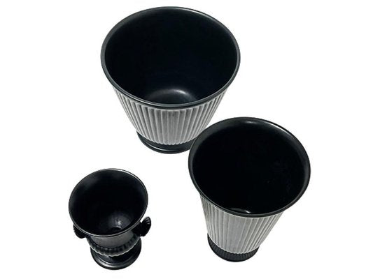 Black Ravenstone Set from Wedgwood, Set of 3-UCH-1224213