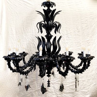 Black Rizzonium Chandelier by Gianni Seguso for Seguso-XQC-1251446