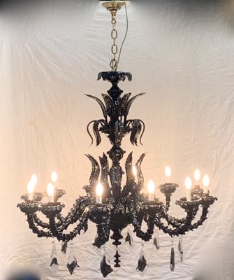 Black Rizzonium Chandelier by Gianni Seguso for Seguso-XQC-1251446