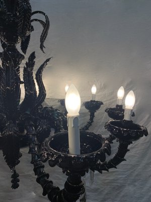 Black Rizzonium Chandelier by Gianni Seguso for Seguso-XQC-1251446