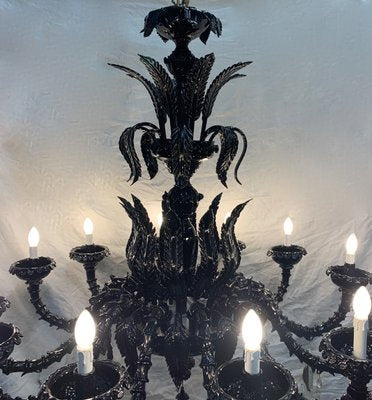 Black Rizzonium Chandelier by Gianni Seguso for Seguso-XQC-1251446