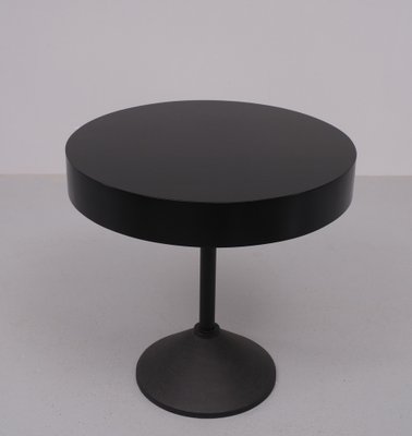 Black Round Side Table from Porada Arredi, Italy, 1980s-GCG-1779557