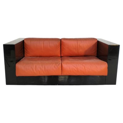 Black Sarathoga Sofa by Massimo and Lella Vignelli for Poltronova, 1970s-RNN-1658485