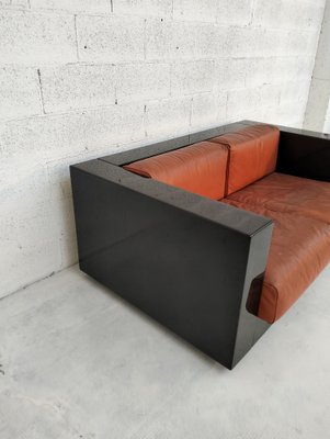 Black Sarathoga Sofa by Massimo and Lella Vignelli for Poltronova, 1970s-RNN-1658485