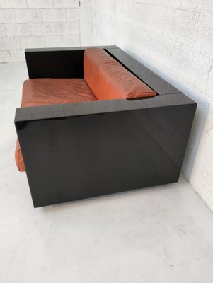 Black Sarathoga Sofa by Massimo and Lella Vignelli for Poltronova, 1970s-RNN-1658485