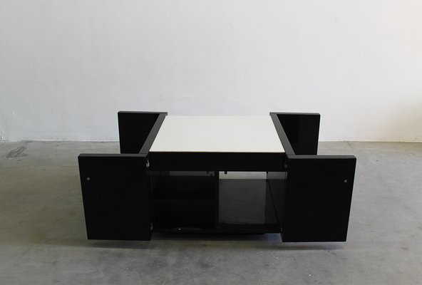 Black Saratoga Cabinets by Massimo & Lella Vigelli for Poltronova, 1960s, Set of 2-IVC-1820021