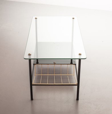 Black Steel Coffee Table with Magazine Rack by Pierre Guariche for Airborne, 1950s-IXC-748611