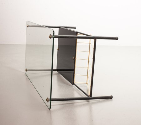 Black Steel Coffee Table with Magazine Rack by Pierre Guariche for Airborne, 1950s-IXC-748611