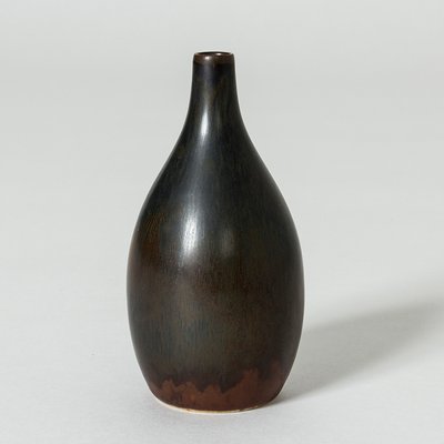 Black Stoneware Vase by Carl-Harry Stålhane for Rörstrand, 1950s-NL-609027