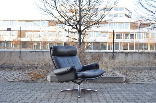 Black Swivel Lounge Chair by Carl Straub, 1960s-UF-1264687