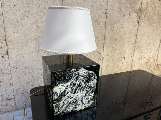 Black Table Lamp from Studio E. F. Viareggio, 1970s-OLY-1438464