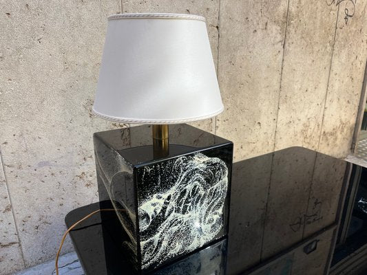 Black Table Lamp from Studio E. F. Viareggio, 1970s-OLY-1438464