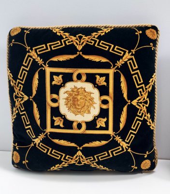 Black Throw Pillows from Gianni Versace, 1980s, Set of 2-JPQ-2043107