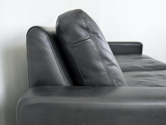 Black Two-Seater Sofa in Leather by F.W. Möller for Cor, 2000s-JV-2027166