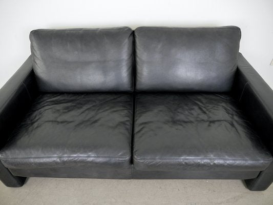 Black Two-Seater Sofa in Leather by F.W. Möller for Cor, 2000s-JV-2027166