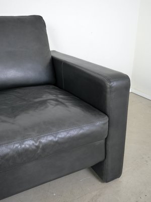 Black Two-Seater Sofa in Leather by F.W. Möller for Cor, 2000s-JV-2027166